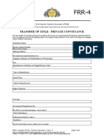 FRR-4 Transfer of Title - Private Conveyance - Form v.1