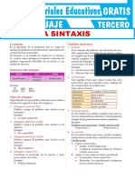 La Sintaxis para Tercer Grado de Secundaria