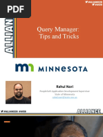 Query Manager Tips and Tricks