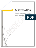 MATEMÁTICA - Nivel 1 Secundario