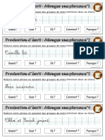 Production Decrit Allonger Une Phrase