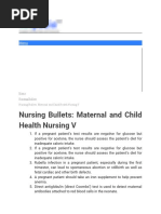 Maternal and Child Health Nursing 5 Bullets