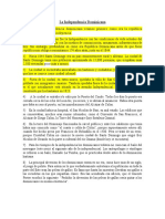 La Independencia Dominicana - Antes, Durante y Despues.