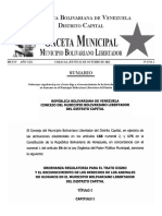 N° 4741-1-2021 Ordenanza Regulatoria para El Trato Digno y El Reconocimiento de Los Derechos de Los Animales No Humanos