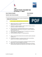 Final Written Exam Course: Methodology For Efl Teachers Two Book: Learning Teaching / 3 Edition