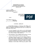 Counter Affidavit Estafa Forgery Falsification Draft