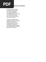 Letra Himno Nacional de Honduras