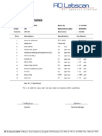 Certificate of Analysis