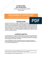 Explorando El Discipulado: Lección 1: Introducción Al Discipulado