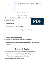 Research Topic and Research Problem Formulation-1