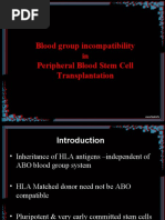 Peripheral Stem Cell Transplant With Blood Group Incompatibility-How To Manage