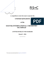 UKChO 2004 Round 1 Mark Scheme