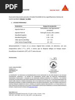 Certificado de Calidad Sikadur 31 HMG