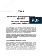 3.1 Control Presupuestal y Presupuesto de Efectivo