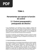 3.1 Control Presupuestal y Presupuesto de Efectivo