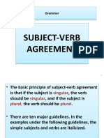 Lecture 1 - Subject Verb Agreement V