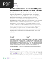 Electric Performance of New non-SF6 Gases and Gas Mixtures For Gas-Insulated Systems