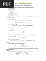 Progresiones Aritmeticas: 1. A. B. C. D. E. F. G. H. Solución