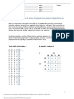 ECE 120 Worksheet 5: From Problem Statement To Digital Circuit