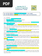 Learning Unit 8: A Source of Inspiration: Conversation 2 Script