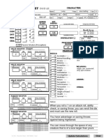 Character Sheet: Dagger