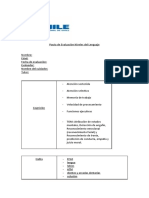 Pauta de Evaluación Niveles Del Lenguaje