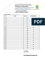 Daftar Hadir Kegiatan Siswa Dan Ekstra