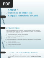 Net Estate & Estate Tax: Conjugal Partnership of Gains