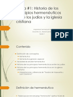 Tema 1 Historia de Principios de Interpretacion Judio y La Iglesia Cristiana