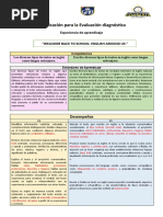 PRIMER AÑO - EVALUACIÓN DIAGNÓSTICA Inglés