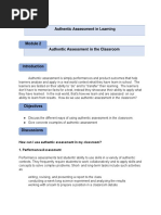 Module 2 Authentic Assessment in The Classroom