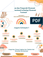 Peran Dan Pengaruh Ekonomi Internasional Terhadap Ekonomi Nasional Kelompok 5