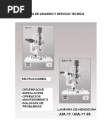 Lámpara Appasamy AIA-11 Manual de Usuario y Servicio Tecnico