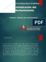 UNIDAD IV. Administración de Manenimiento