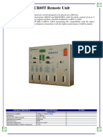 UR055 Remote Unit: Characteristics Description Notes