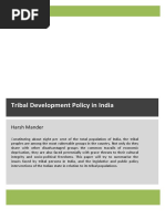 Tribal Development Policy in India: Harsh Mander