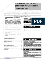 Installation Instructions R 410A Split System Air Conditioner