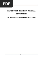 Parents in The New Normal Education: Roles and Responsibility