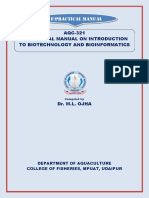 AQC-321, E-Practical Manual On Introduction To Biotechnology and Bioinformatics (Dr. M.L. Ojha, 05-02-2021)