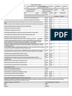 Pressur Testing Check List