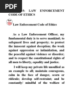 Module 5 LAW ENFORCEMENT CODE OF ETHICS