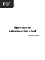 Ejercicios de Calentamientos Vocal