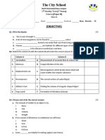 (Objective) : 2 Monthly Test (1 Science (Paper B) Class 6