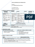 Sesión de Aprendizaje #1 de Primer Grado