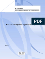 ICAU1128B Operate A Personal Computer: Release: 1