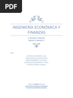 Tarea N°3 - Ingenieria Económica y Finanzas.