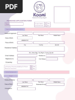 Official Koomi Franchise Form