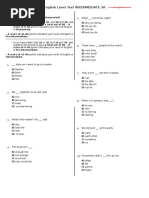 5 - English Level Test Intermediate A3 - Learnenglishteam - Com