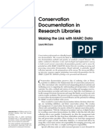 Conservation Documentation in Research Libraries 2013