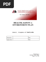 Health, Safety Environment Plan: Jubail, Kingdom of